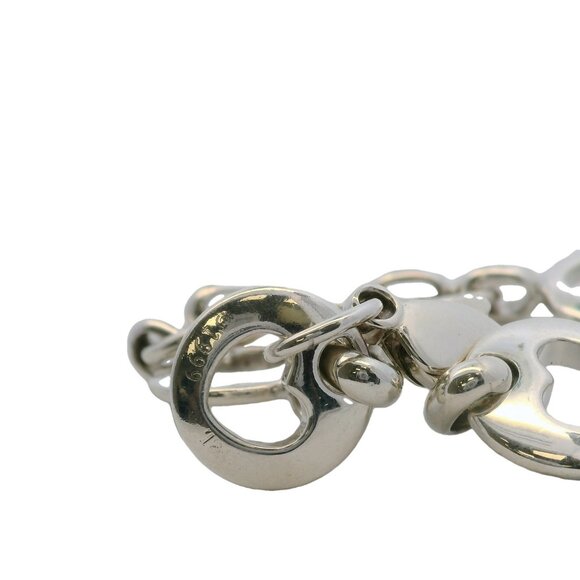 Vintage 1999 Tiffany & Co 925 Sterling Silver Open Heart Link 7" Bracelet - Picture 5 of 6